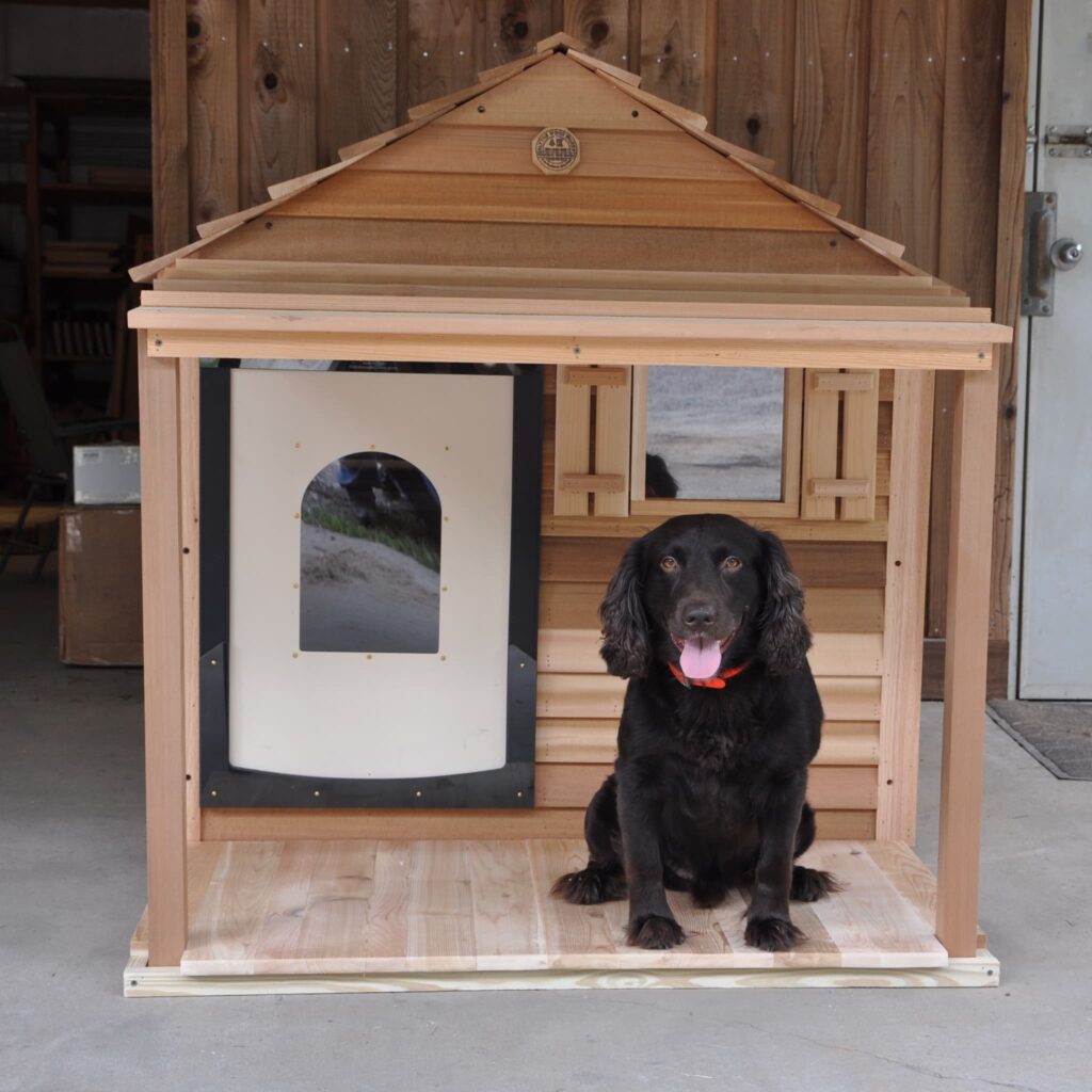 extra large dog house with porch and dech