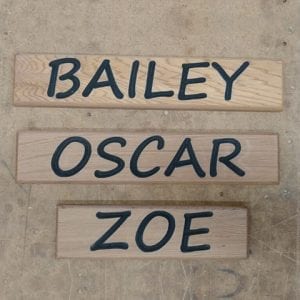 wooden name plates for dog houses